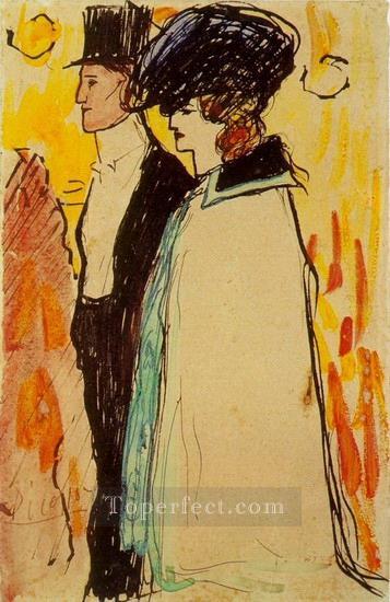 Couple of Rastaquoueres 1901 Pablo Picasso Oil Paintings